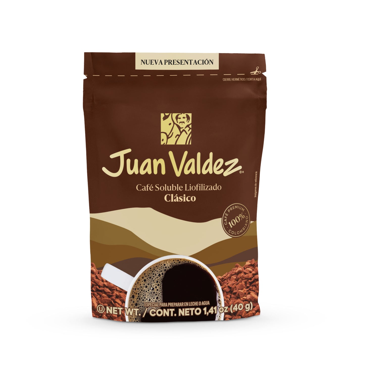 Café Liofilizado Juan Valdez Clásico 40g